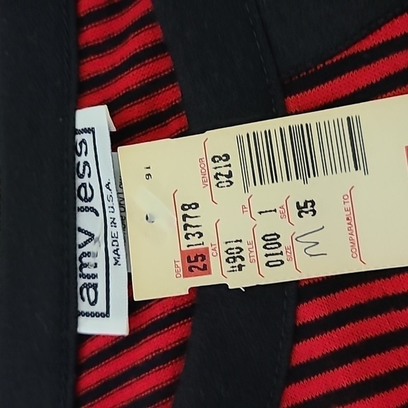 Amy Jess AUTHENIC 80s NWT Top Red and Black - Picture 8 of 8